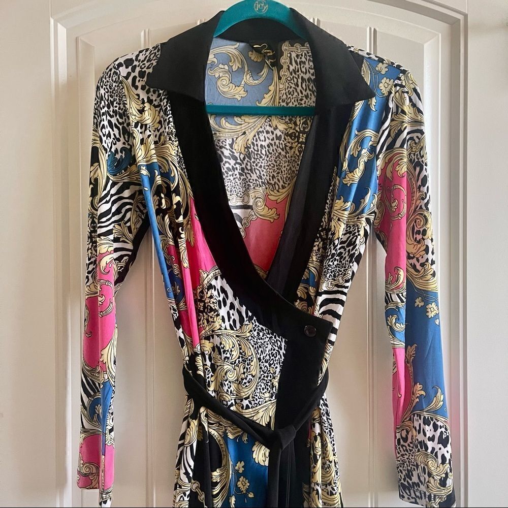 Serena Williams Paisley Baroque Wrap Midi Dress Belt XS - Picture 8 of 10